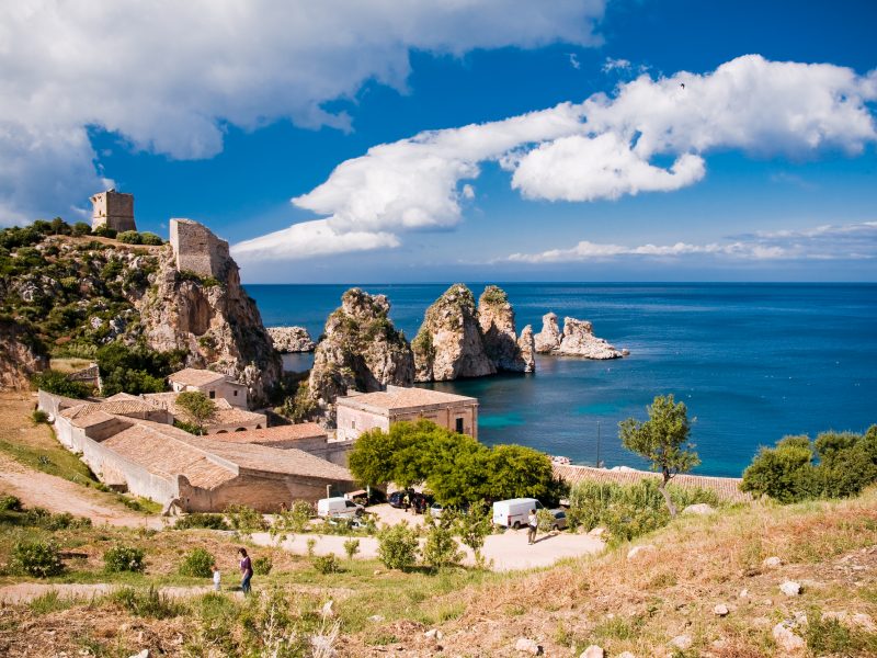 Castellammare del Golfo uitzicht op zee