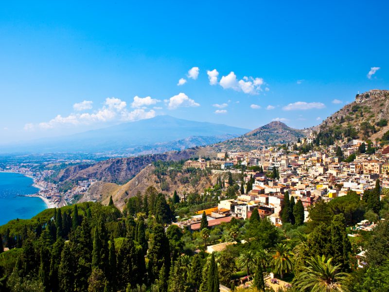 Taormina uitzicht op stad