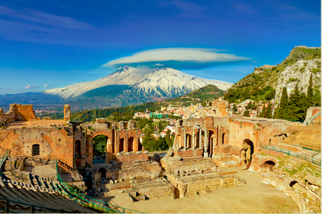 Grieks theater van Taormina op rondreis op Sicilië